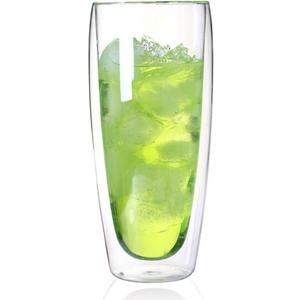 Glass Coffee Mugs, Double Wall Insulated Thermal Cups Drinking Glasses For Tea/Coffee/Latte/Cappucino/Cafe/Milk (650ML/22oz)