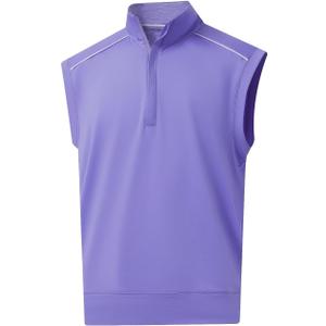 M MAELREG Golf Vests For Men Dry Fit Lightweight Moisture Wicking Performance Sports Breathable Golf 1/4 Zip Pullover Men (Large, Lavender)