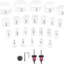 Disston QUICKCORE 28 pc Set with 24 Hole Saw Sizes Included & Quick Change Arbor and Adaptor, Part E0100255, White (255)