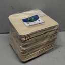 Chic Leaf Palm Leaf Compostable Plates Disposable - 6" Square, 50 Pack - Heavy-Duty Biodegradable, Disposable Party Bamboo Appetizer Plates - Party Serving Supplies