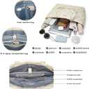 BOYATU Puffer Tote Bag for Women: Quilted Carryall with 15.6" Compartment - Lightweight Work Travel Everyday Shoulder Bag