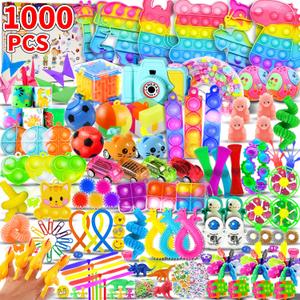 1000pcs Party Favors Goodie Bags for Kids, Fidget Toys Pack, Stocking Pinata Stuffers, Birthday Gifts, Classroom Prize, Treasure Box, Carnival Prizes, Easter Eggs Fillers