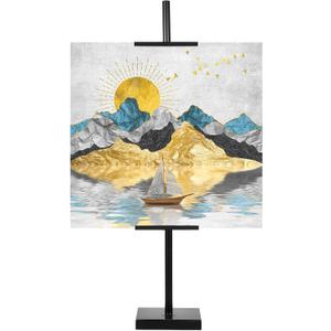 Tabletop Easel- Adjustable Tabletop Picture Frame Stand Metal Easels Displays Stand for Art, Photos, Signs, Frames (Black, 30in Height)