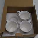 Hartorfic Coffee Mugs Set of 3 – 16 oz Porcelain Ceramic Mugs with Handle, Stackable Non-Toxic & Lead Free, Microwaveable Latte Cups for Kitchen, Tea & Cappuccino White