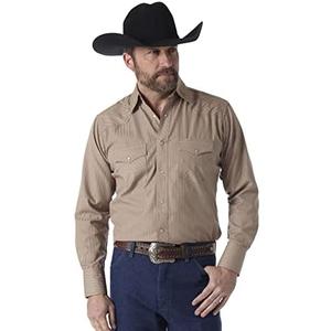 Wrangler Mens Sport Western Two Pocket Long Sleeve Snap Shirt.M