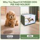Dog Pee Pad Holder with High Walls,Waterproof Puppy Litter Box,Foldable Indoor Dog Potty,No Spill Pet Toilet for Small/Medium Puppy, Easy Clean,Army Green (24"x17.7"x17.7")