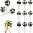 Lyellfe 12 Pack Flower Bouquet Holder, Wedding Bridal Bouquet Handle Holder for Fresh Artificial Flowers, Floral Arrangements, Gardening Supplies
