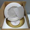 15in LED Flush Mount Ceiling Light, 28W Dimmable Ceiling Light Fixtures with Frosted Glass, Black and Gold Finish Modern Ceiling Light for Bedroom Kitchen Living Room, 3CCT, OS-DY2001-BK