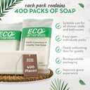 ECO amenities Travel Size Bar Soap - 400 PACK, 0.5 oz Mini Soap Bars, Hotel Soap Bars, Travel Size Toiletries - Individually Wrapped Bulk Soap Bar, Small Hotel Soaps for BNBs, VRBO, Inns and Hotels