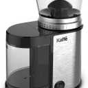 Kaffe Electric Coffee Burr Grinder - 5.5oz - Stainless Steel (Cleaning Brush Included)