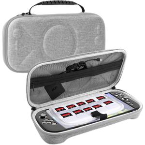 ALAFLY Carrying Case for Nintendo Switch 2, Slim Portable Travel Bag with 10 Game Cards Storage, Nylon Hard Shell & Soft Fabric Lining for Joy-Con Controller Accessories, Gray (Grey)