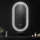 QAOYEDE 28x18 Bathroom Mirror with Lights, 2Pack LED Mirror for Double Sink