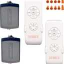 Ceiling Fan Remote Control Kit, Universal Small Size Receiver Fit for Hampton Bay Harbor Breeze Hunter Dimmable DIMMER-2 Pack