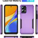for Motorola Moto G 5G 2024 Case with Screen Protector, Moto G 5G 2024 Phone case,Slim Fit Military Grade Heavy Duty Rugged Protective Bumper Cover for Motorola G 5G 2024 (Purple)