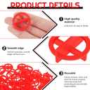 Nuanchu 500 Pcs 1/16"(2mm) Tile Spacers Removable Cross Ceramic Spacers Corner Separators Reusable Wall Floor Construction Tool Plastic Leveling Clips for Various Types of Tile Leveling (Red)