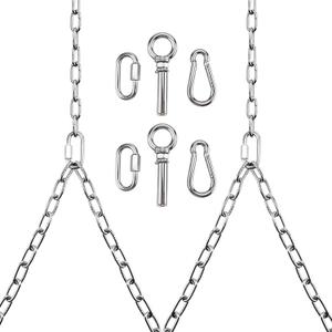 Yaeccc Heavy Duty Porch Swing Hanging Chain Kit,2 Pack Stainless Steel Porch Swing,1500 Lbs Capacity, Indoor/Outdoor Hanging Hardware (Silver, 105'' Long Chain)