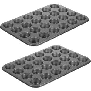Muffin Cupcake Pan, Mini Muffin Tins Nonstick 24, Muffin Top Pan and Mini Cheesecake pans, Toast Oven Baking Supplies Non Stick Cake Pans Muffin Tray