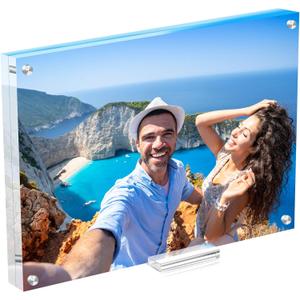 8x10 Acrylic Picture Frame with Magnetic, Clear Diploma Degree Frame with Base, Lucite Transparent Photo Frame for Tabletop Display with Exquisite Package (11 x 14 in)