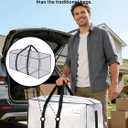 HOMESURE Supports 200lbs Heavy Duty Moving Bags - Strong Zipper & Wrap-Around Handles - Water-Resistant Storage Totes, Durable Alternative to Moving Boxes - 8 Pack - Semi-Transparent