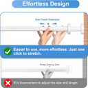 Long Tension Rod 41-118inch White Tension Curtain Rods no Drilling 1.26" Diameter Outdoor Curtain Rod for Patio,Windows,Shower,Doorway,Heavy Duty Spring Rods