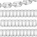 Foil Chain Balloons Jumbo Chain Balloons for 80s 90s Party Decorations Giant Balloon Chain Balloons Gold (silver, 16 inch)