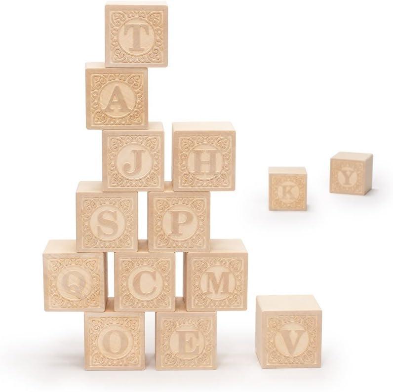 Uncle Goose Uppercase Alphablank Blocks - Made in The USA