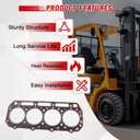Cylinder Head Gasket, 4900345 4900969 Replacement for Doosan Daewoo Forklift D20S D25S D30S for Cummins Engine A1700 A2300