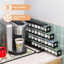 K Cup Holders for 4 Tier, 32 Pods K Cup Storage, Coffee Pod Holder for Countertop, K Cup Organizer Coffee Bar Accessories Black Metal