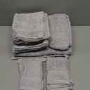 BOUTIQUO Light Grey Towel Set  8 Piece Bathroom Towel Set  100% Ring Spun Cotton, 2 Bath Towel 27x54, 2 Hand Towel 16x28, 4 Washcloth 13x13  Ultra Soft Highly Absorbent