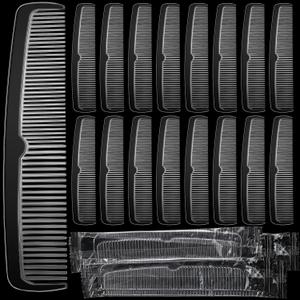 Lallisa 100 Pcs Individually Wrapped Hair Combs small Disposable plastic Pocket fine and wide Tooth Comb Bulk for Women Men Family Hotel Travel Homeless(Transparent)
