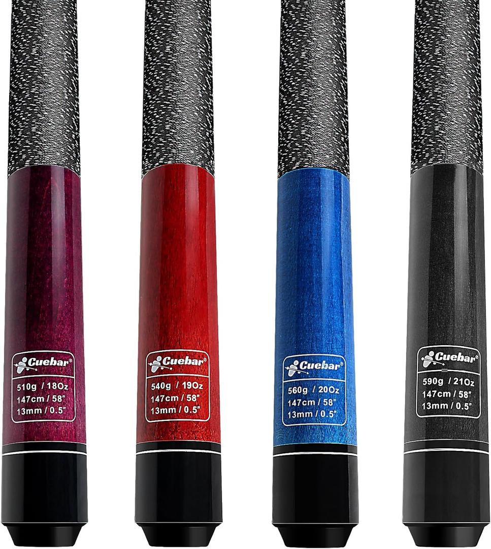 Pool Cue Set of 4, Pool Sticks for Adults, 58"