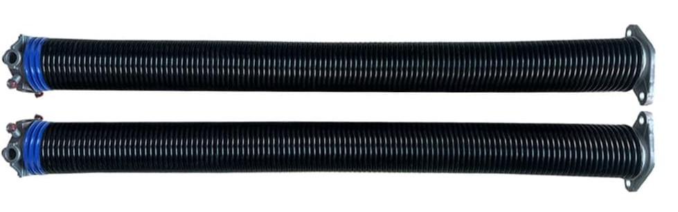 Pair of 2" Garage Door Torsion Springs with Non-Slip Winding Bars, Quality Precision Electrophoresis Black Coated, Minium Life 18,000 Cycles (.262 x 2 x 36)