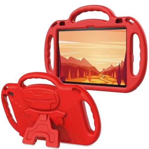 AVAWO Kids Case for 10-inch Tablet with Shoulder Strap, Lightweight Shockproof Handle Cover for 10" Tablet(Not for Other Tablet), Brick Red