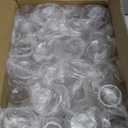 BESTSTAR 48 Pack Disposable Ribbed Origami Ripple Plastic Glasses Set - 24 9 OZ Stemless Champagne Flutes & 24 12OZ Cups, BPA-Free Shatterproof Clear Drinkware for Weddings, Parties & Events (Clear)