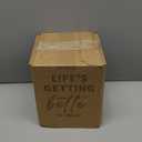 LE TAUCI Utensil Holder, 7.3"+5.4" Ceramic Kitchen Utensil Holder for Countertop, Large Cooking Utensil Crocks for Kitchen Counter, Morden Utensil Organizer for Spatula, Set of 2, Glaze Marble Gray