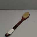 ICANdOIT-17.71Inch Natural Stiff Sisal Bristles Anti-Slip Long Handle Bath Brush,Bent Handle Shower Scrubber for Exfoliating,Shower Back Brush,Exfoliation Set with Pumice Stone(1 Pack)