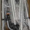 HolyHeal Folding Walkers for Seniors with 2 Skis and 5" Wheels, Lightweight Adult Rolling Walker, Supports Up to 350 Pounds, Adjustable Height, Aluminum Standard Walker, Silver