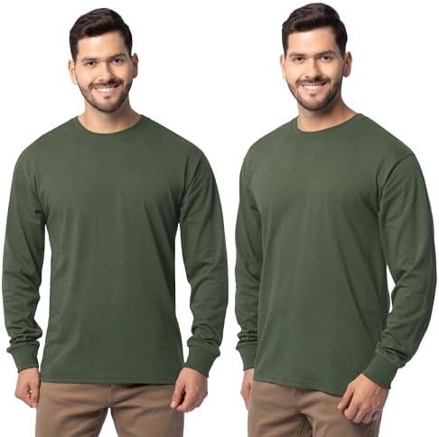 Fruit of The Loom Men's Eversoft Cotton Long Sleeve T Shirts, Breathable & Moisture Wicking with Odor Control, Size 2Xl, 1 pcs