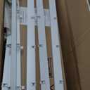 12 Inch Queen Bed Frame No Box Spring Needed, Platform Bed Frame with Metal Gaskets, Heavy Duty Steel Slat Support, Anti-Slip Mattress Stopper, Round Corner Leg, Easy Assembly, White