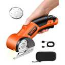 Electric Scissors, Cardboard Cutter, With LED Light, High-Efficiency Brushless Motor, 3500mAh Battery, Tungsten Steel Blade, Suitable for Cloth, Cardboard, Carpet Wire Rope Cutters Orange