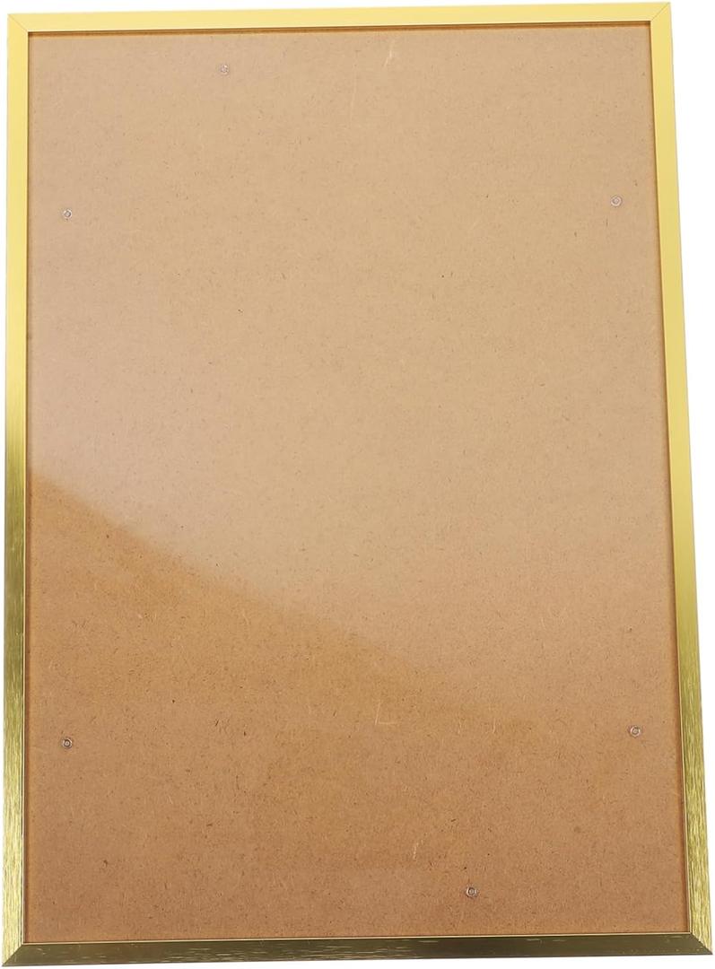 Aluminum Alloy Photo Frame Elegant Thin Border Design for Wall Desktop Display for Certificates Wedding Photos Home Stylish Gold Finish (17"X12")