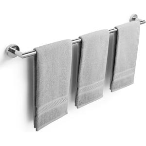 Bath Towel Bar 30 Inch Towel Rack for Bathroom Wall Mounted Bath Towel Holder Modern Towel Rods Chrome Towel Hanger Bathroom Accessories Towel Rails Stainless Steel Single Towel Bars Polished Chrome