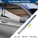 Car Window Tint Film Heat UV Blocking Sun Protection Anti-Glare Privacy Film Chameleon 30'' Inch x 10ft Purple Red Blue VLT 78% IRR 63% UVR 99.5%