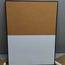 ARCOBIS Cork Board White Board Combo, 24 x 18 Inch Bulletin Board, Magnetic Dry Erase Board & Corkboard for Wall, Vision Board for Home, Office, School, Black Frame