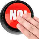 NO Button Desktop Sound Toy Great for All Ages Fun Stress Reliever, Party Games Tools Holiday Supplies Board Games Toy Gift (Red)