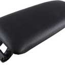 Heart Horse Armrest Arm Rest Center Console Lid Cover Compatible for A4 B6 B7 2001 2002 2003 2004 2005 2006 2007 2008 Leather 8E0864245E (Black)