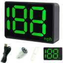 GPS Speedometer HUD, Upgraded LED Large Font Digital Head-Up Display with MPH, for All Cars, Vehicles,Motorcycles,Bicycles - Plug & Play with USB Cable & Car Charger Adapter (Y02)