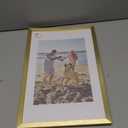 decorUhome 10x14 Picture Frame, Display Pictures 8.5x11 with Mat or 10x14 without Mat, Wall Mounting Photo Frame, Gold, 1 Pack