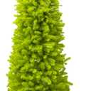 Hobby Lobby Whimsical 7.5 Feet Artificial Christmas Tree, 4-Section Lime Green, Hinged Branches, Drooping Top, Metal Stand, 1,339 Tips