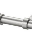 Curtain Rods for Windows 72 to 144 Inches - Aluminium Finials and Brackets - 1 Inch Diameter Decorative Curtain Rods - Adjustable Heavy Duty Drapery Rod - Brushed Nickel Finish